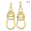 14k Polished Fancy Teardrop Earring Jackets