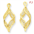 14k Polished Filigree Swirl Earring Jackets