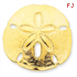 14k Polished Fits up to 10mm & 8mm Medium Sand dollar Slide