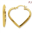 14k Polished Heart Hoop Earring