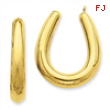 14k Polished Hollow Hoop Earring Jackets