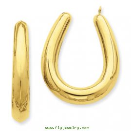 14k Polished Hollow Hoop Earring Jackets