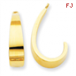 14k Polished J-Hoop Earring Jackets