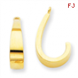 14k Polished J-Hoop Earring Jackets