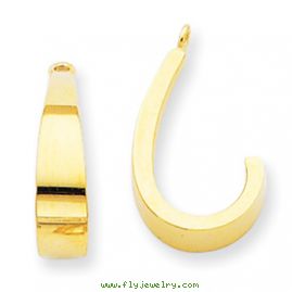 14k Polished J-Hoop Earring Jackets