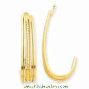 14k Polished J-Hoop Earring Jackets