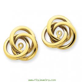 14k Polished Love Knot Earring Jackets