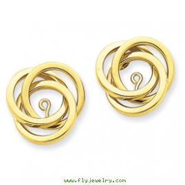 14k Polished Love Knot Earring Jackets