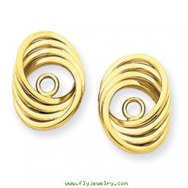 14k Polished Love Knot Earring Jackets