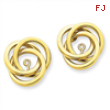 14k Polished Love Knot Earring Jackets