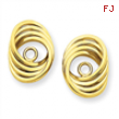 14k Polished Love Knot Earring Jackets