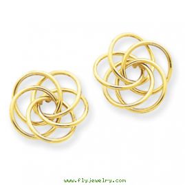 14k Polished Love Knot Post Earrings