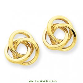 14k Polished Love Knot Post Earrings