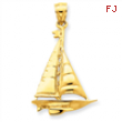 14k Polished Sailboat Pendant