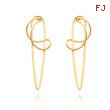 14K Polished Spiral Design Post Earrings