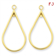 14k Polished Teardrop Earring Jackets