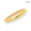 14k Polished Twisted Band ring