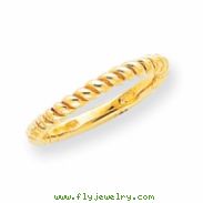 14k Polished Twisted Band ring