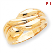 14k Polished Twisted Dome Ring