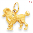 14k Poodle Dog Charm