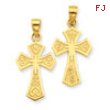 14k Reversible Passion Cross Pendant