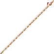 14K Rose Gold 1.5mm Diamond Cut Rope Anklet