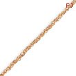 14k Rose Gold 1.7mm Rope Anklet