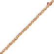 14k Rose Gold 1.7mm Rope Anklet