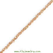 14k Rose Gold 1.7mm Rope Anklet