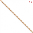 14k Rose Gold 1.8mm D/C Rope Chain bracelet