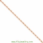 14k Rose Gold 1.8mm D/C Rope Chain bracelet
