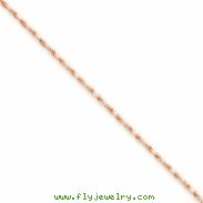 14k Rose Gold 1.8mm D/C Rope Chain bracelet