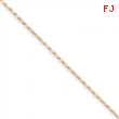 14K Rose Gold 1mm D/C Rope