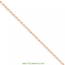 14K Rose Gold 1mm D/C Rope