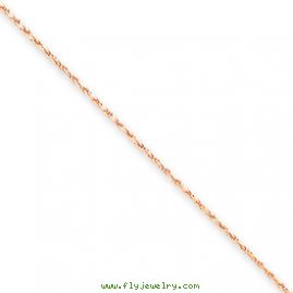 14K Rose Gold 1mm D/C Rope