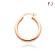 14K Rose Gold 3x20mm Classic Hoops