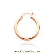 14K Rose Gold 3x20mm Classic Hoops