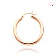 14K Rose Gold 3x25mm Classic Hoops