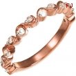 14K Rose Gold Bridal Anniversary Band