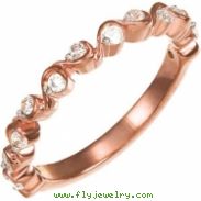 14K Rose Gold Bridal Anniversary Band