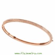 14K Rose Gold Diamond Bangle Bracelet