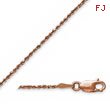 14K Rose Gold Diamond Cut Solid Rope Bracelet