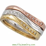 14K Rose Gold Diamond Ring