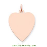 14K Rose Gold Heart Disc Charm