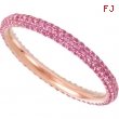 14K Rose Gold Pink Sapphire Eternity Band