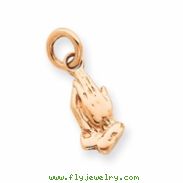 14k Rose Gold Praying Hands Charm