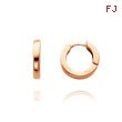 14K Rose Gold Round Hinged Hoop Earrings