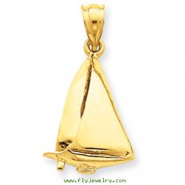 14k Sailboat Charm