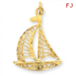 14k Sailboat Charm