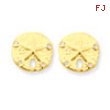 14k Sand Dollar Post Earrings